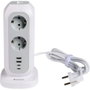 Verbatim Torre de Alimentación EUPT-01 con 11 Tomas CA, 2 USB-C y 2 USB-A, Blanco